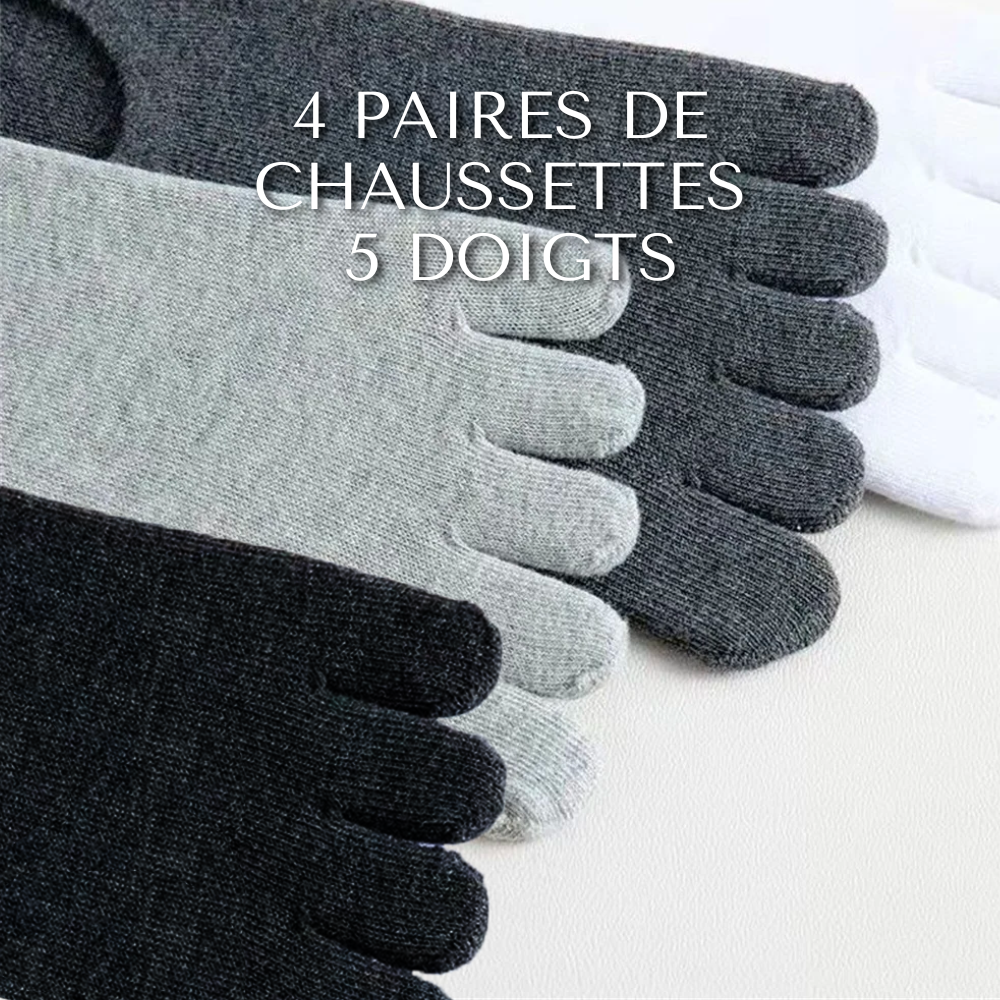 4 paires de chaussettes 5 doigts extensibles Zenimy™